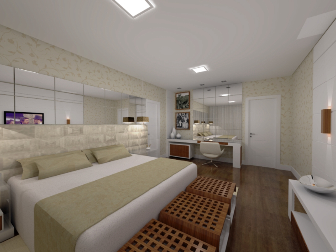 Suíte inspirada em um projeto de Carolina e Denise Leal Ribas