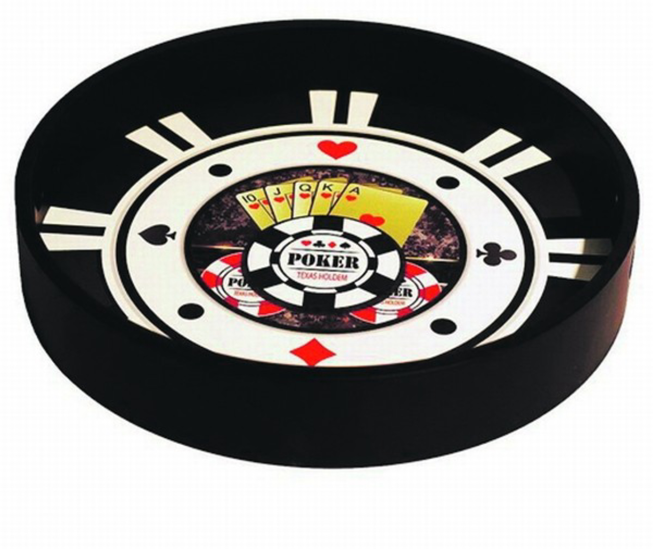 Bandeja Redonda Poker é perfeita para servir os amigos numa noite de jogos. Na Trekos e Cacarekos, R$ 140,25