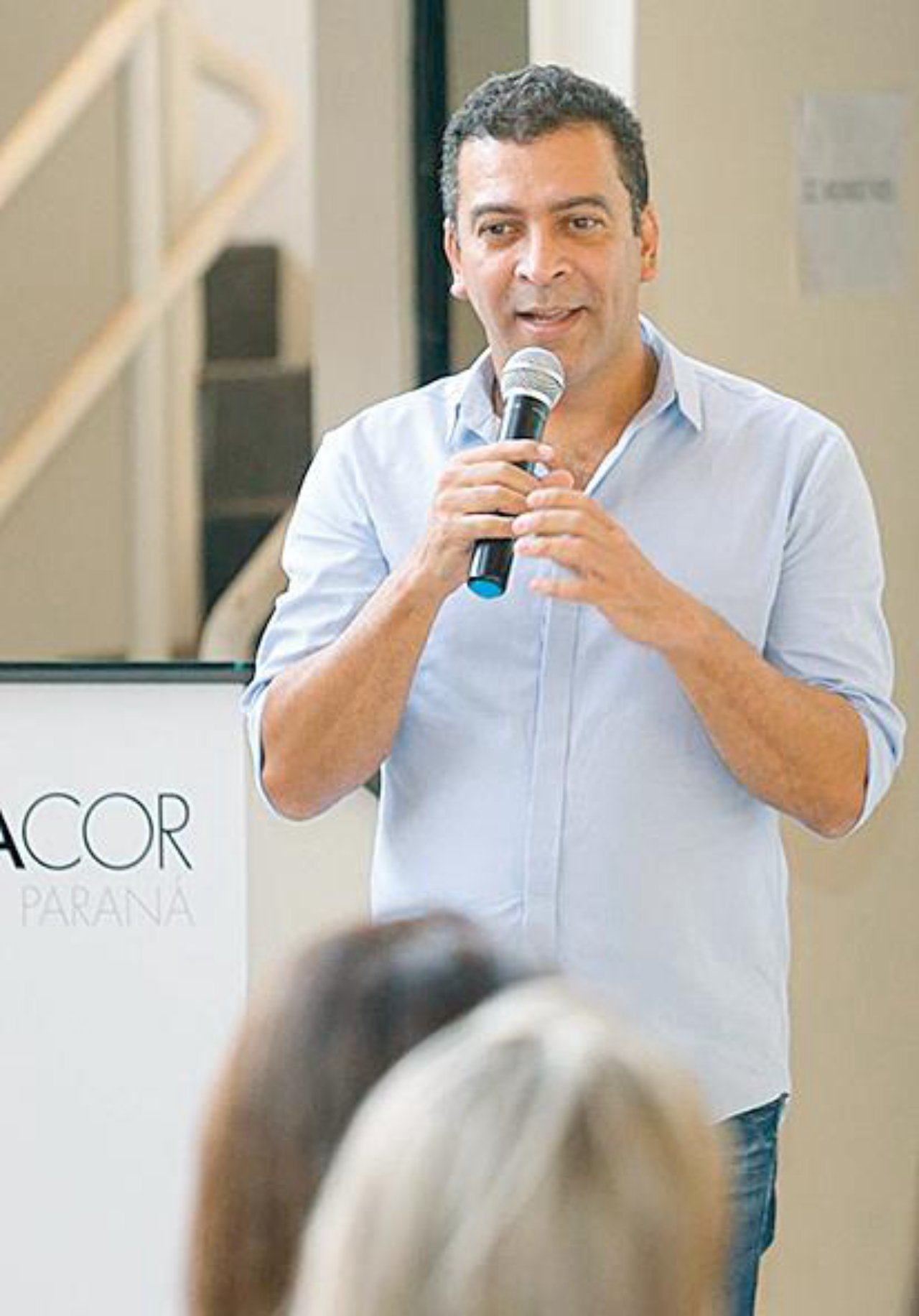 Pedro Ariel Santana fala sobre tendências durante palestra na open house. Fotos:Valterci/Divulgação