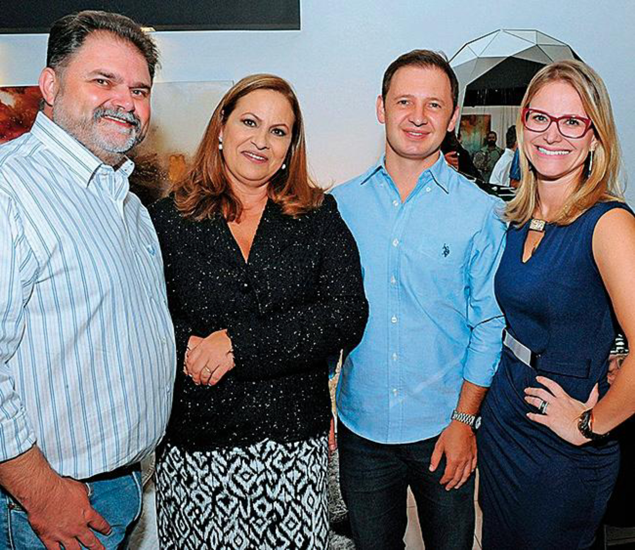 Os empresários Ugo Guttierrez Filho, Juslaine Guttierrez, Edilson Charneski, a gerente da Saccaro Curitiba Bia Moreira