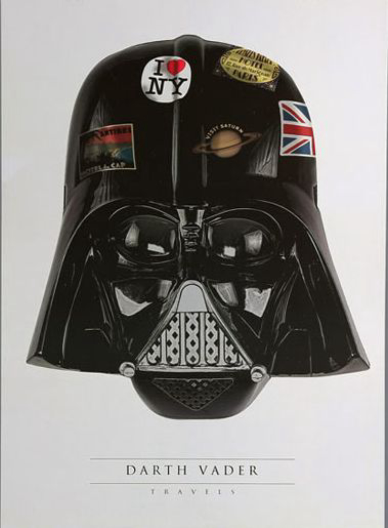 Darth Vader Travels, uma brincadeira com o grande vilão de Star Wars. R$ 19,90 na Chico Rei