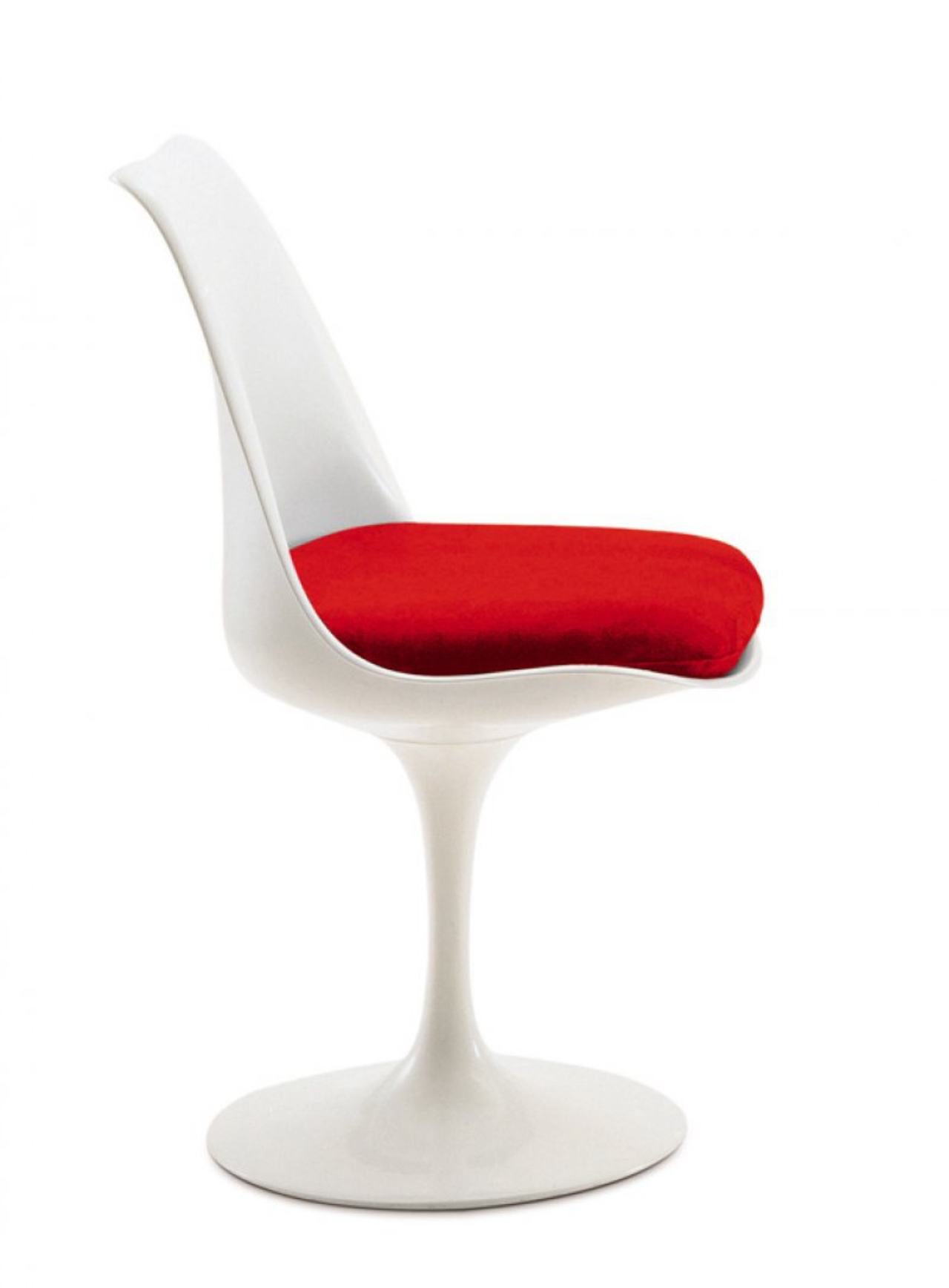 Tulip - Criada pelo designer Eero Saarinen em 1956, a cadeira Tulip não tem esse nome ao acaso. Ela foi desenhada em forma da flor e possui duas versões, uma com apoio para os braços e outra sem.<br>