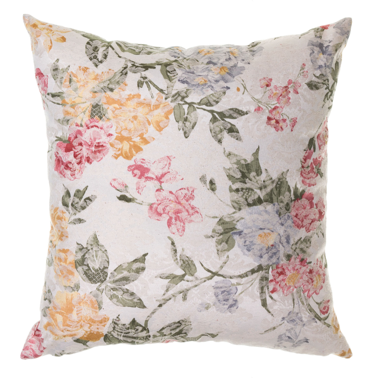 Uma nova almofada floral muda a cara da sala. Essa opção da Leroy Merlin custa R$ 43,90.
