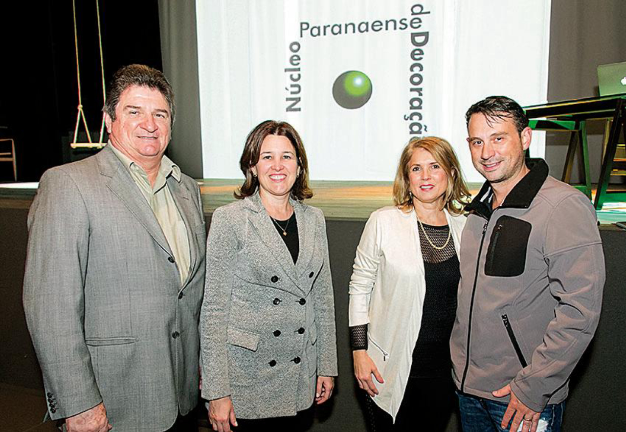 A diretoria do Núcleo: Wilson Elias, Ivania Valdemarca, Maria Bond Schwartsburd e Fabio Pacheco.