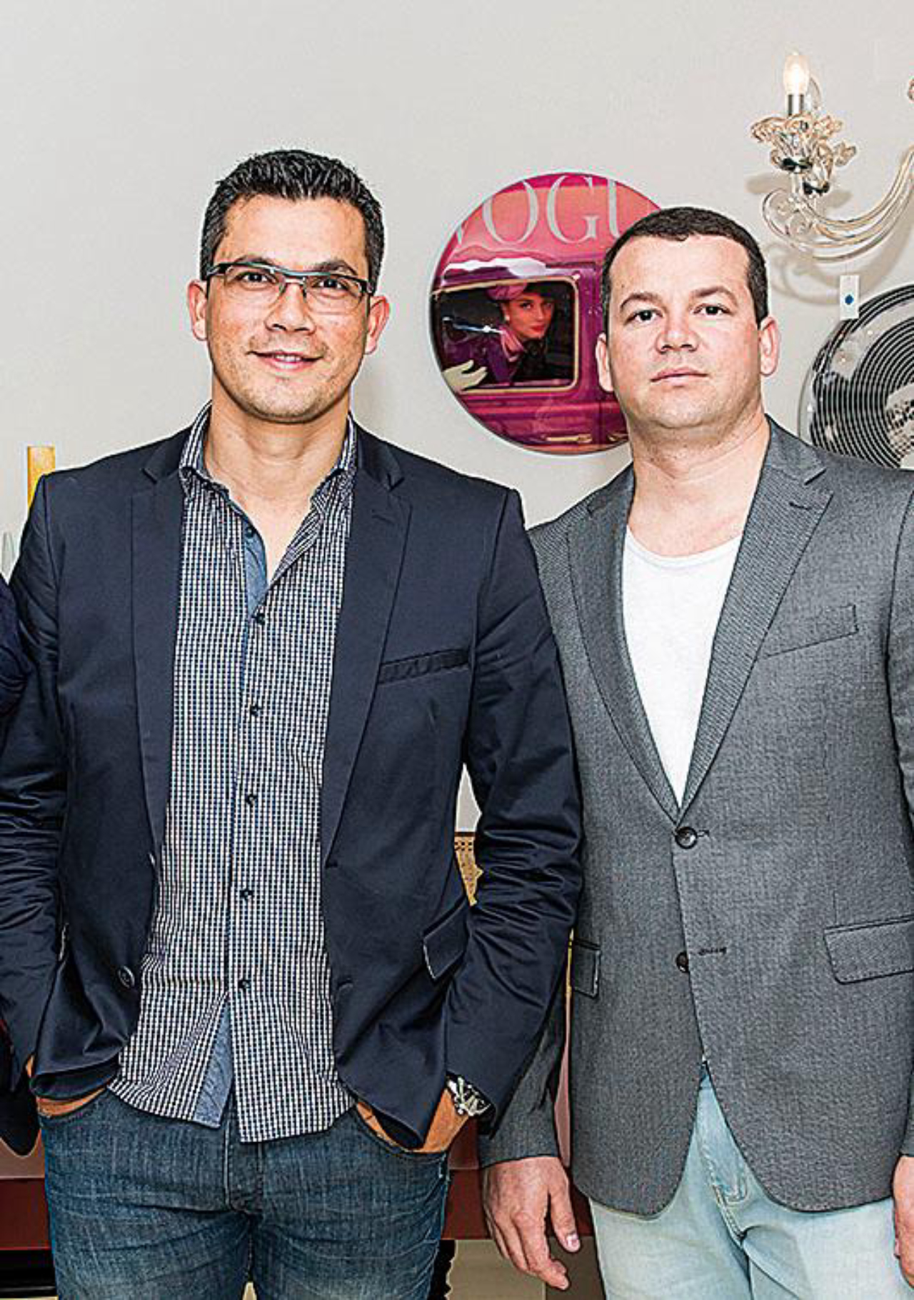 Luciano Nogueira e Edson Nogueira Oliveira, da Móveis Oliveira.