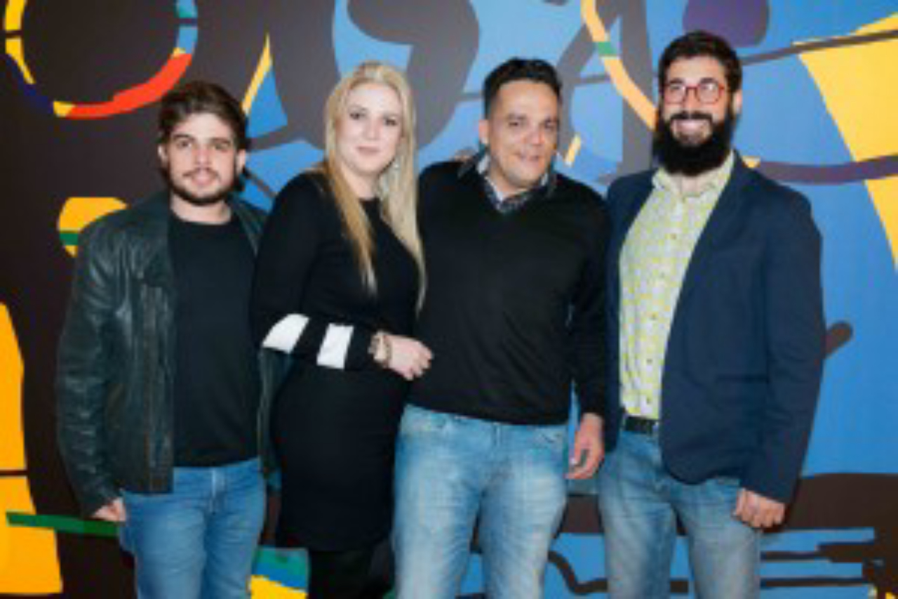 Otávio Augusto, Leize Golus e Péricles Dargel, da Office Art, e André Mendes, artista plástico.