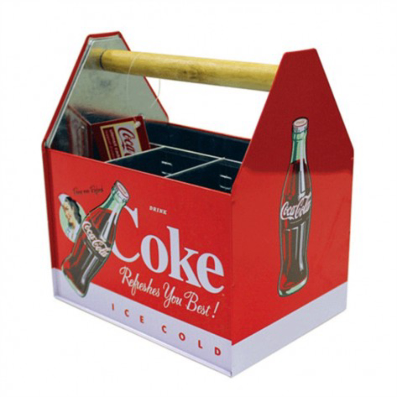 Porta-tudo Ice Cold Coca-Cola. Na Decorando com Classe, R$ 127,90.