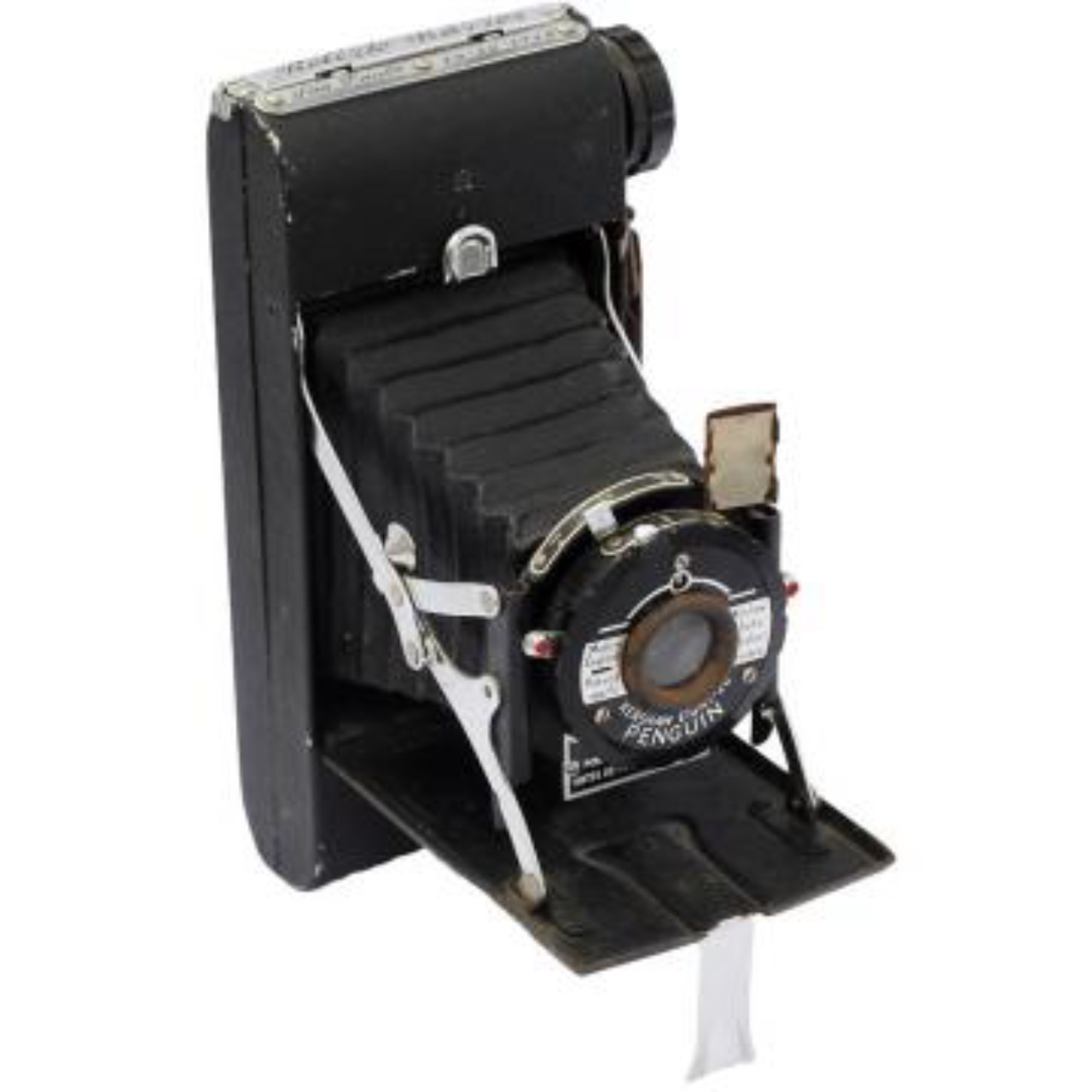 Máquina Fotográfica Portátil Penguin Kershaw Eight 20. Fabricada em 1946, na Inglaterra (vendida como antiguidade, sem garantia de funcionamento). R$ 630,00.