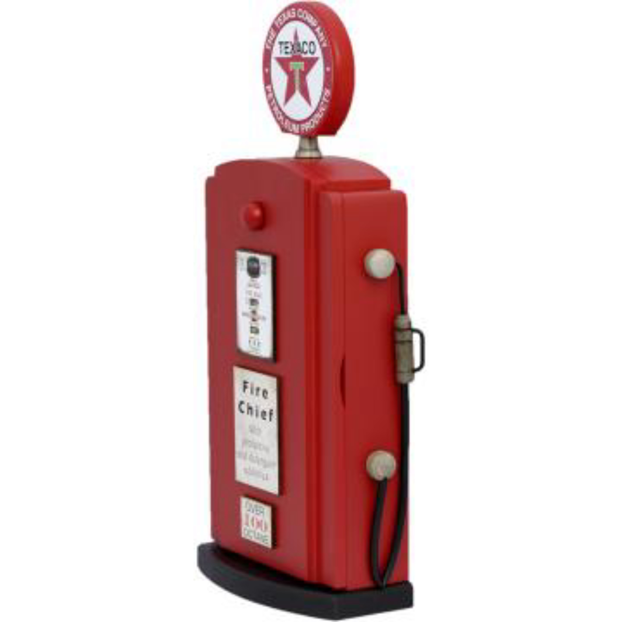 Porta-chaves de parede, réplica da bomba de gasolina Texaco. R$ 180,00.