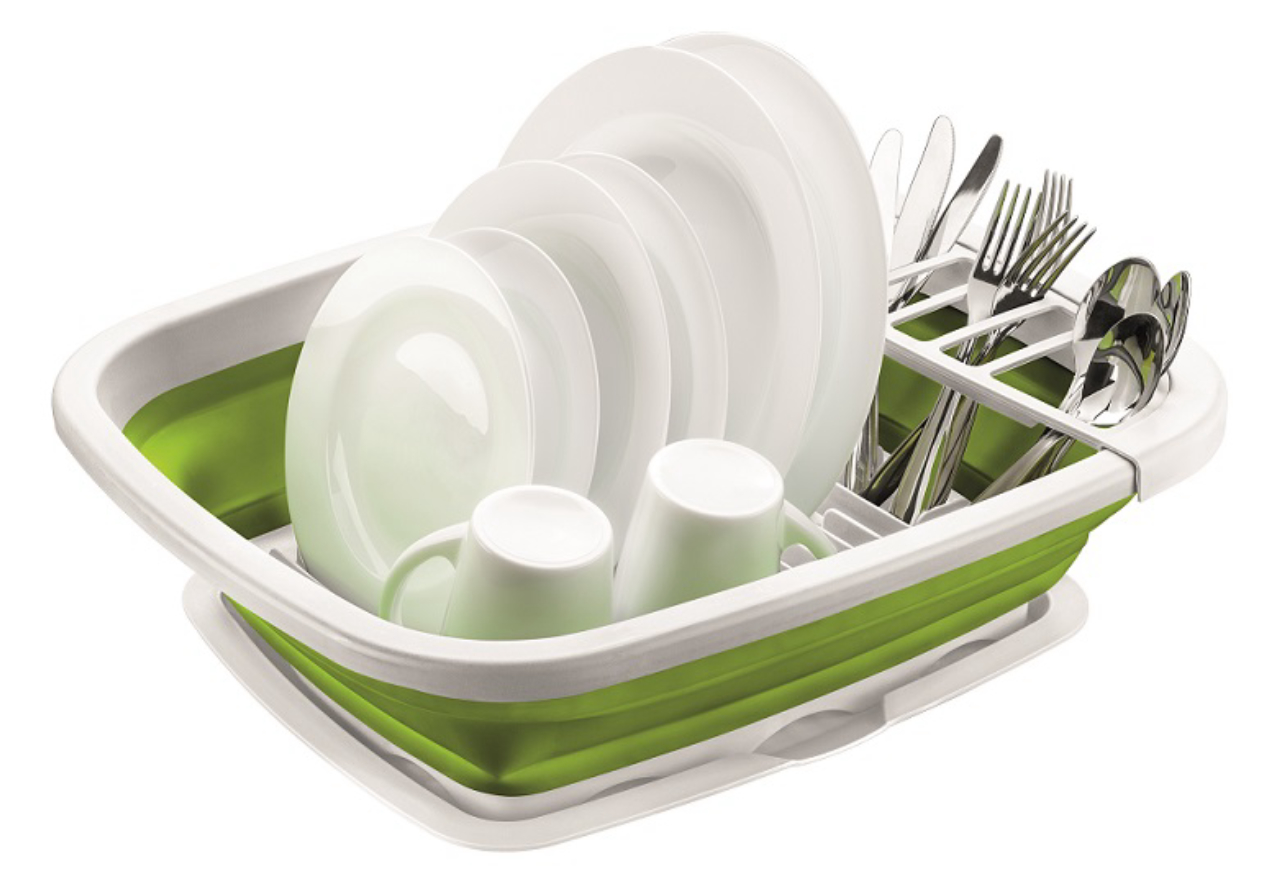 Escorredor aberto. Imagens: Divulgação.