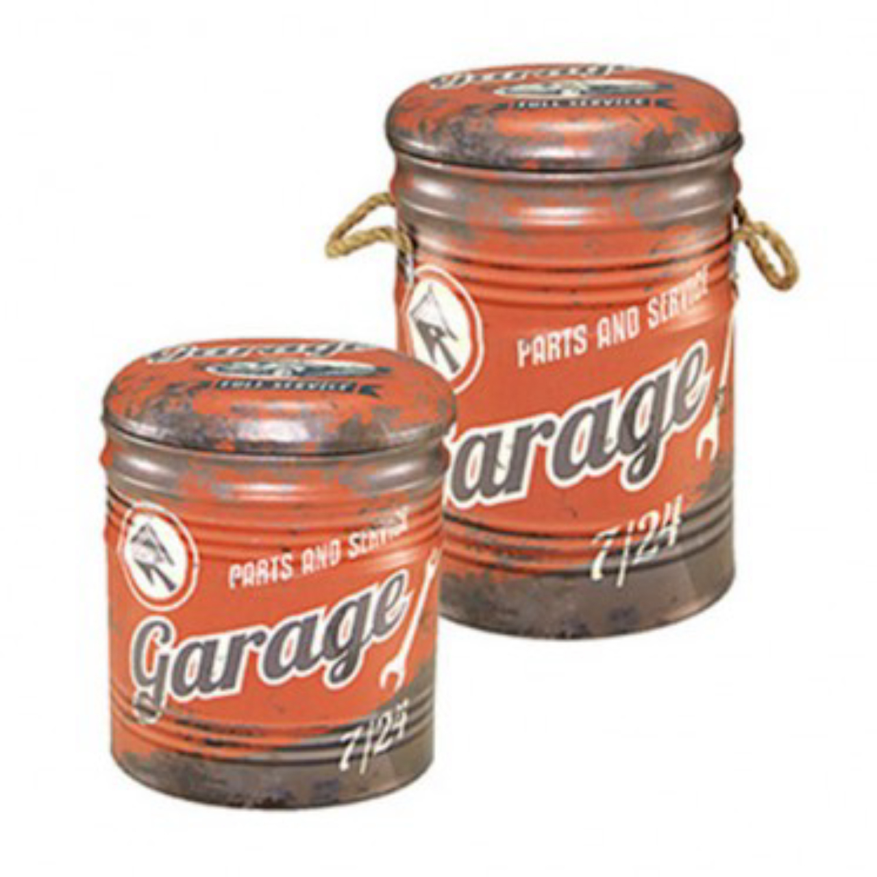 Kit de puffs lata organizadora, da Parts and Service. R$ 409,90.