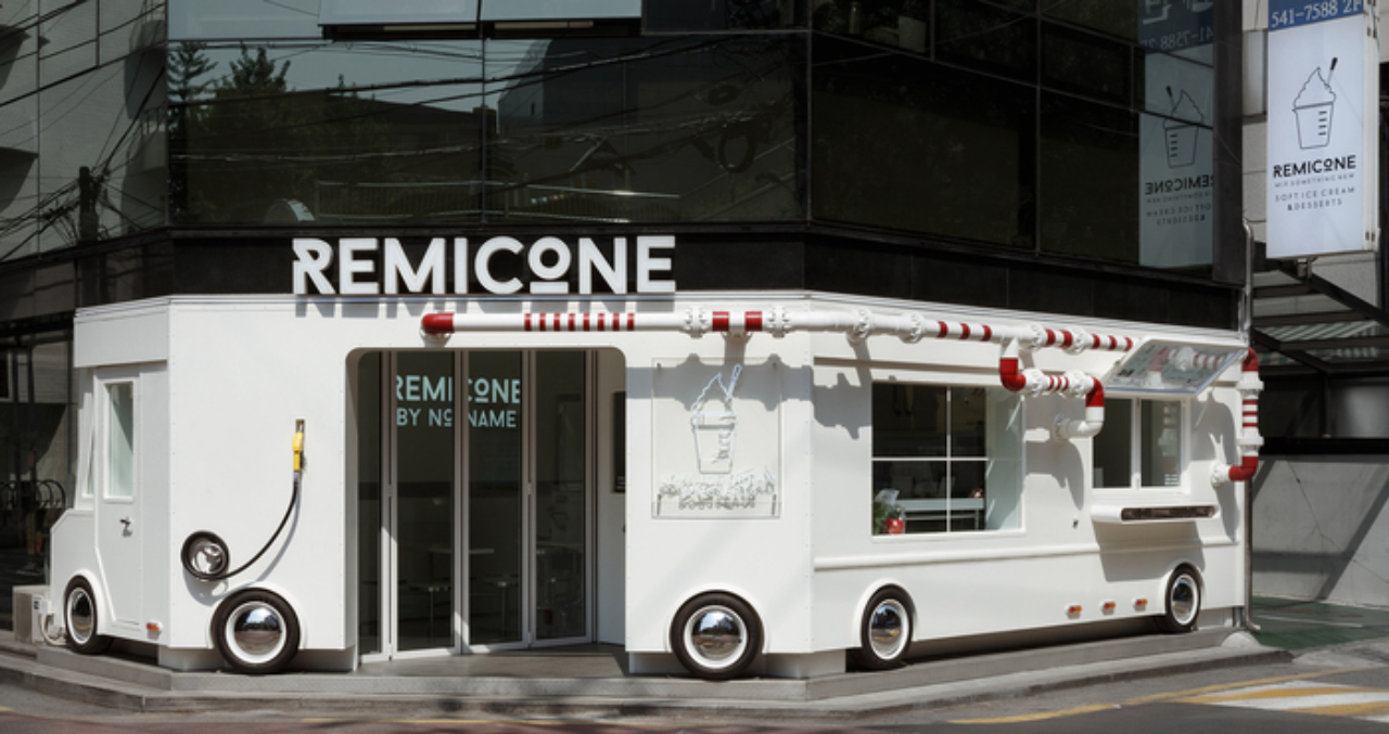 Remicone (Coreia do Sul) foi projetado pelo escritório Betwin Space Design e venceu na categoria Café. Crédito: Divulgação.