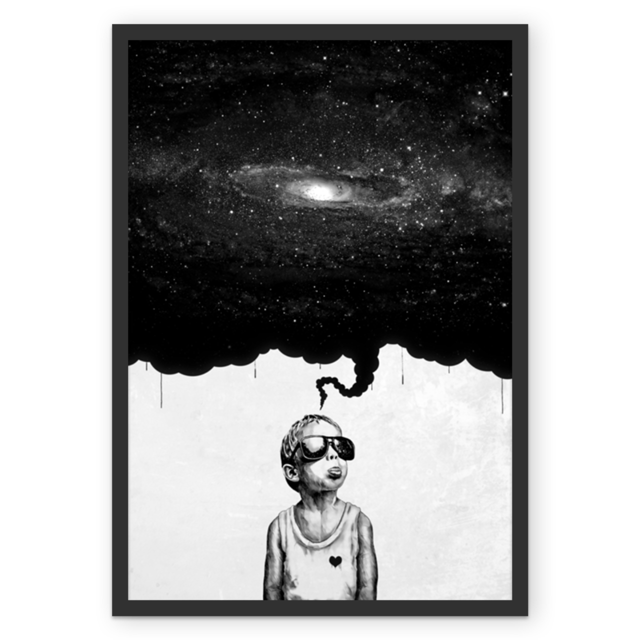 Poster The Dreamer, em tamanho A4, com impressão de alta qualidade no papel algodão Hahnemühle de 200gsm, levemente texturizado. Desenhado por @MTHS. R$ 55.