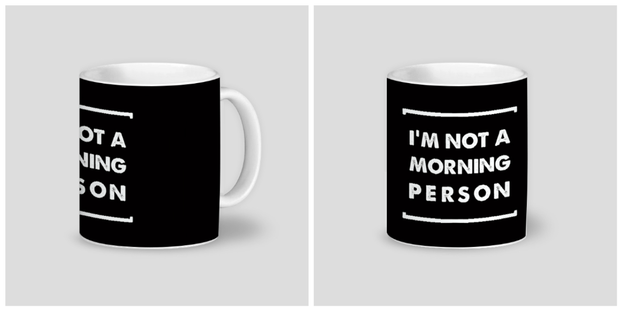Caneca de cerâmica, desenhada por @fabiolagreco. R$ 59.