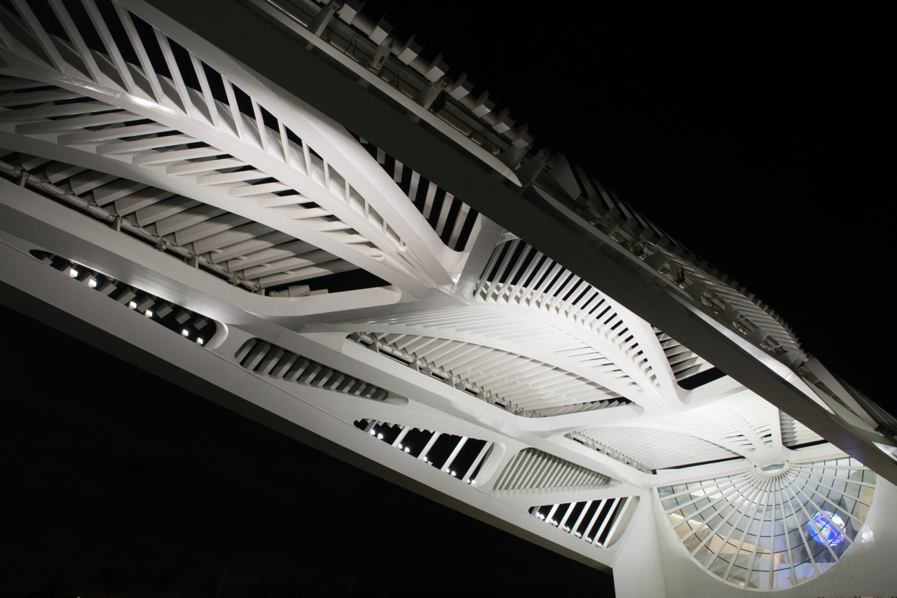 A surpreendente estrutura do Museu do Amanhã.<br>Foto: Thales Leite / Divulgação 