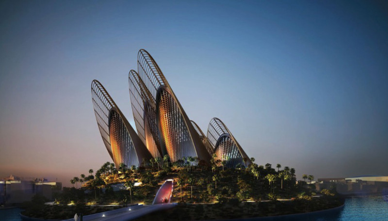 Museu Nacional de Zayed, em Abu Dhabi, Abu Dhabi, é um dos destaques. Crédito: Divulgação Foster + Partners
