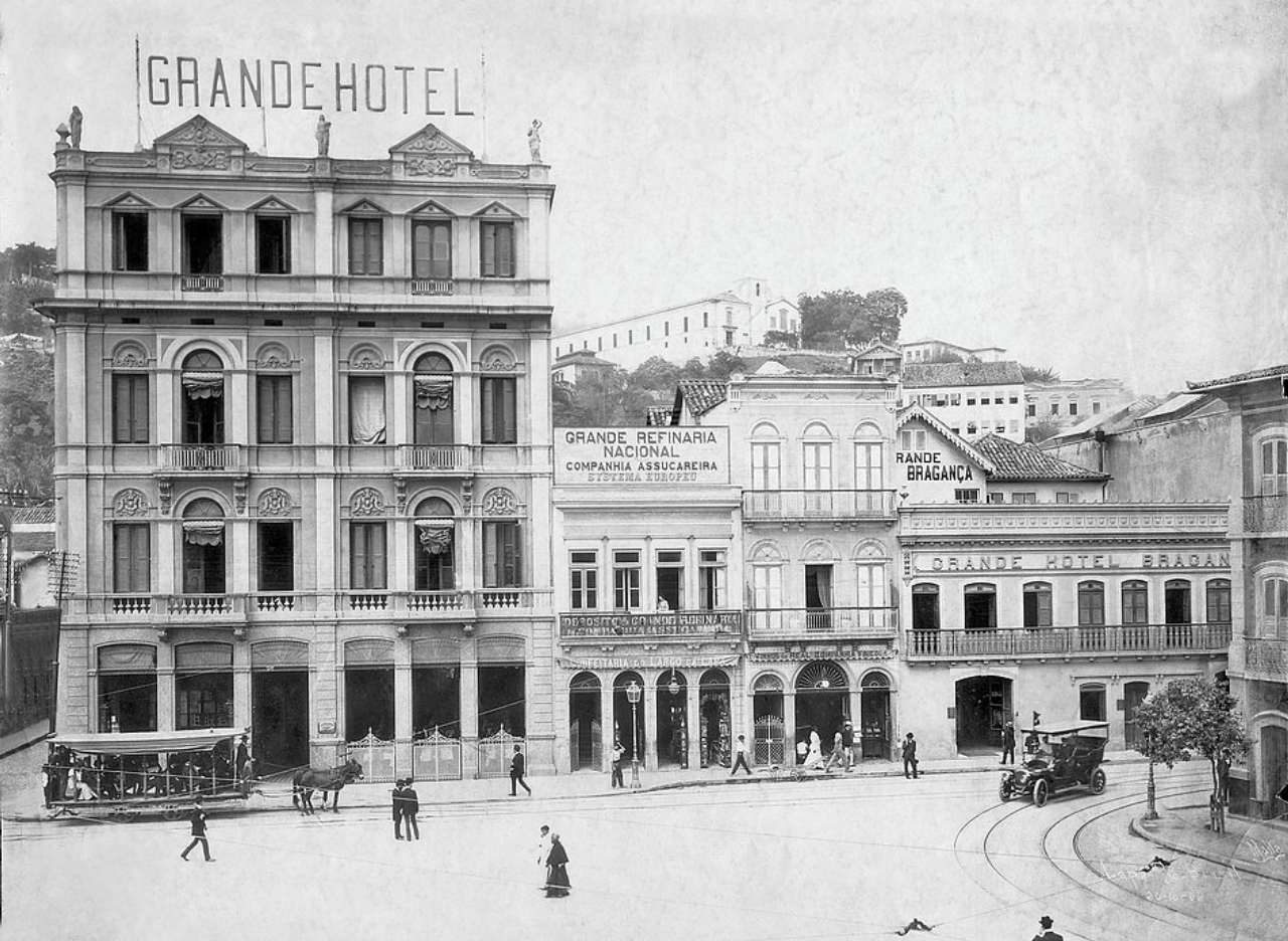 Imagem histórica do Grande Hotel Bragança.<br>Foto: Divulgação 