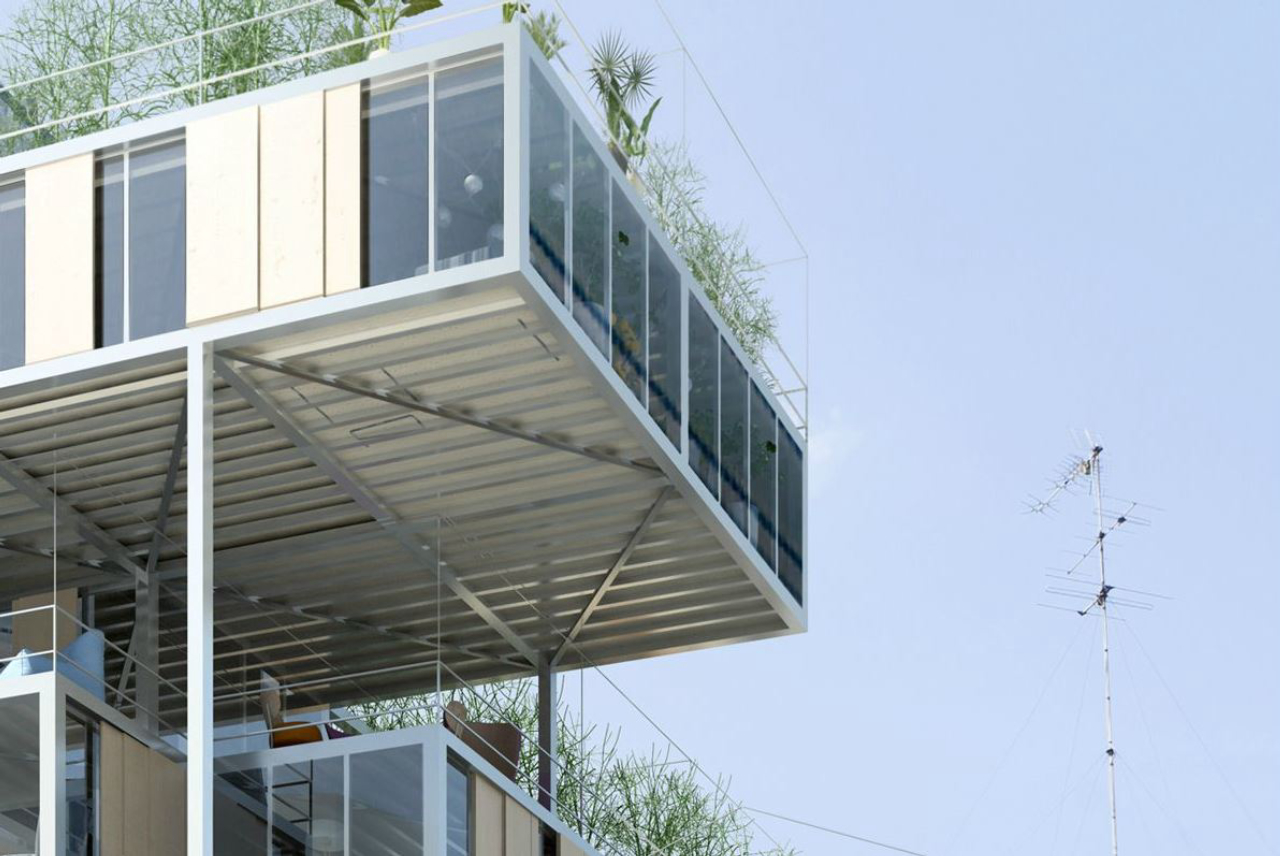 Primeiras 3Box são construídas em Paris e se mostram como alternativa para ampliar o número de habitações.<br>Foto: Stéphane Malka Architecture / Divulgação