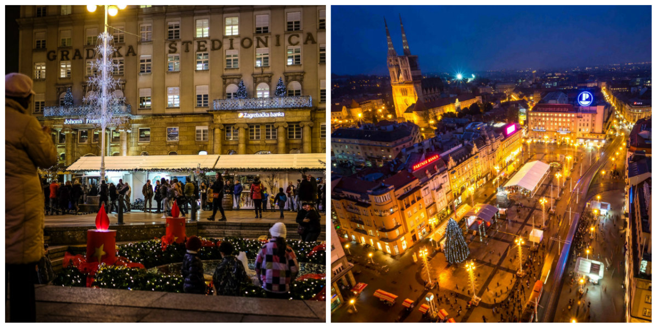 Praça Ban Jelačić é o ponto central da celebração de Zagreb (Fotos: AdventZagreb)