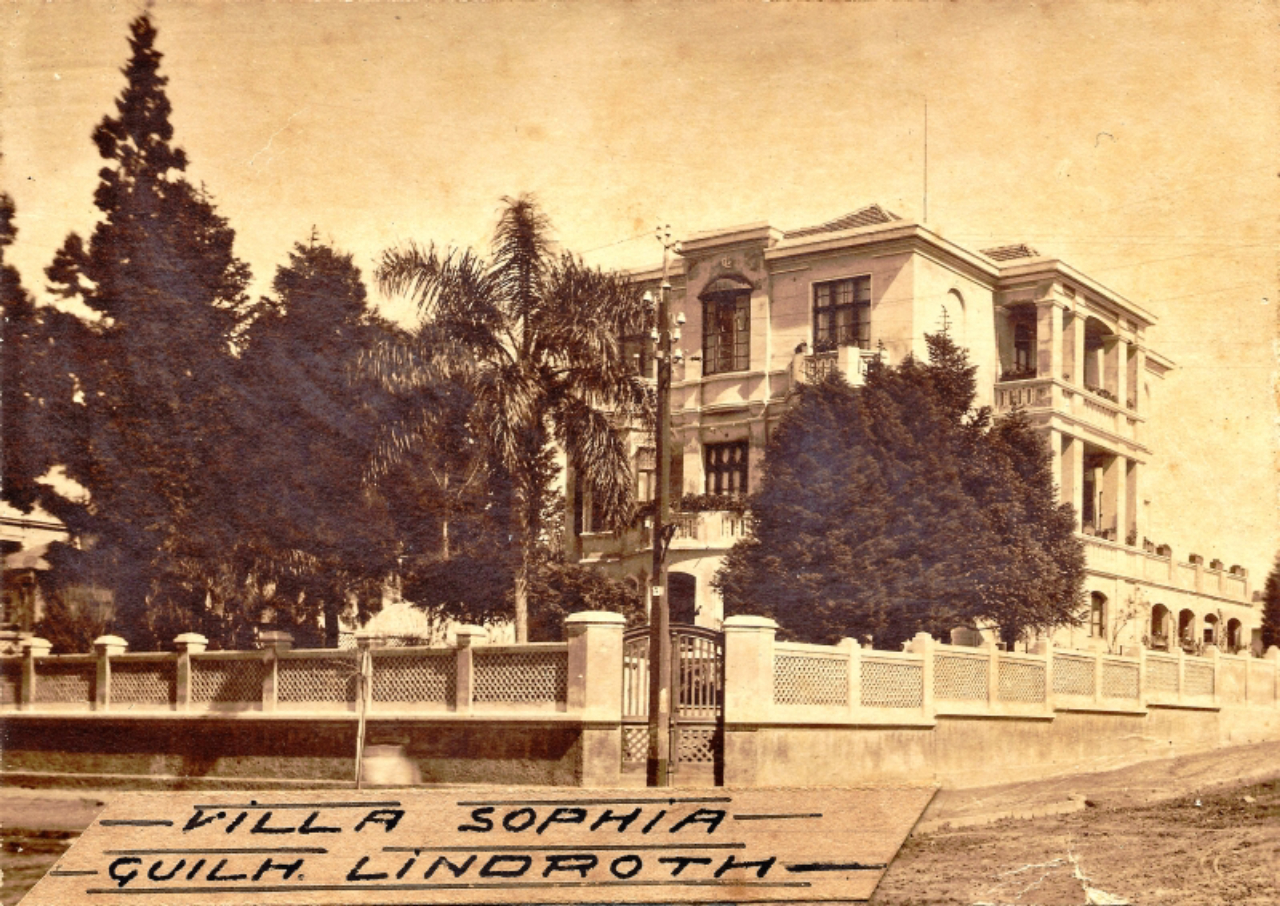 Villa Sophia em 1910 quando a paisagem da cidade ainda era rural. Foto: Germano Fleury/ Coleção Família Mueller