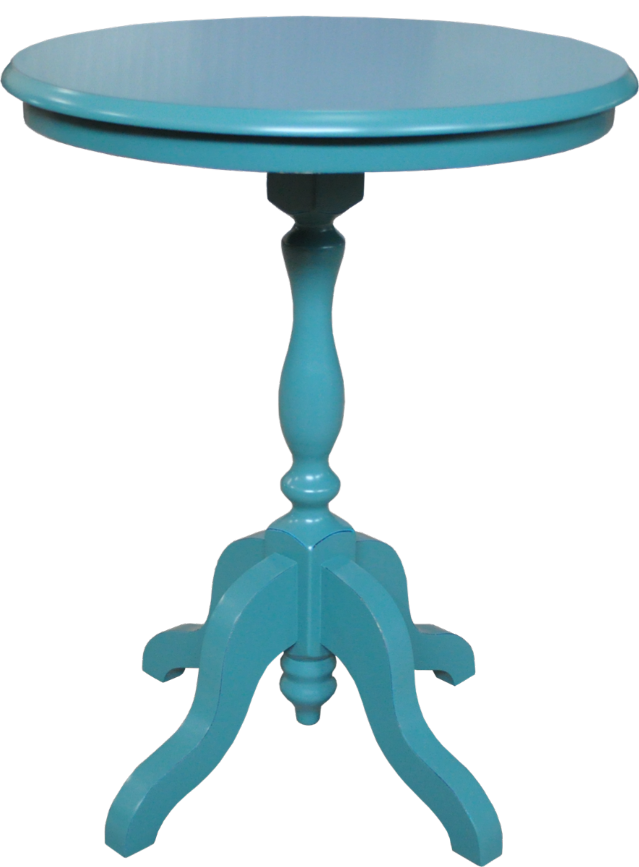 Mesa de apoio azul pode ser usada em quartos ou salas de estar. Na Móveis Cascatinha.