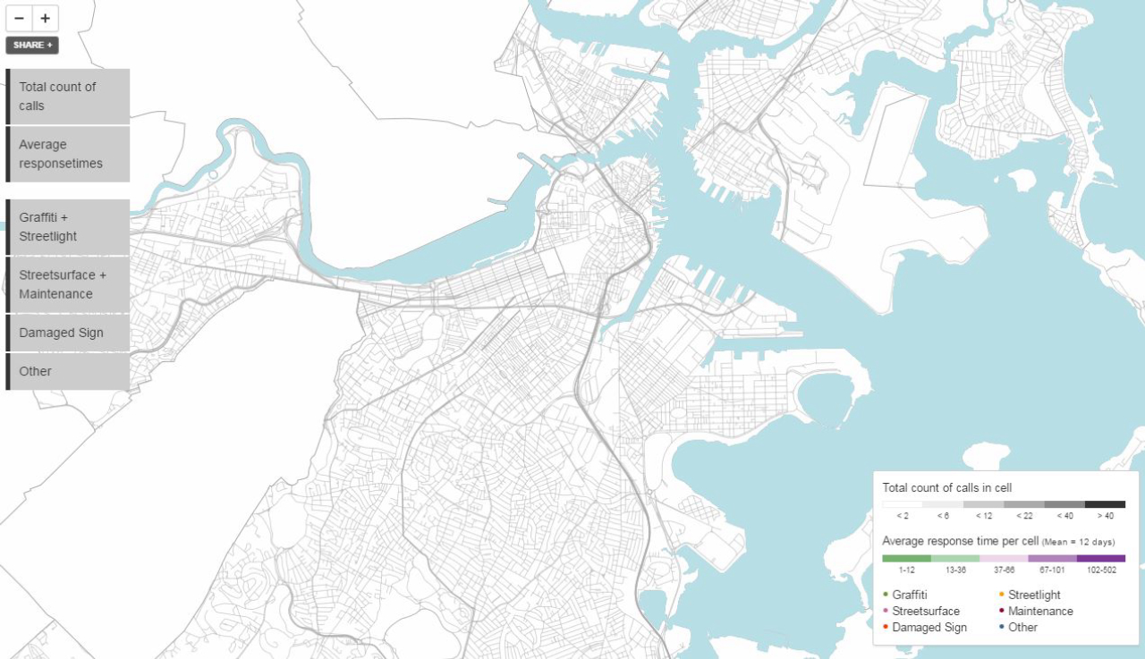 O aplicativo permite que moradores de Boston relatem problemas e ajudem a melhorar a cidade. Imagem: MIT/Divulgação