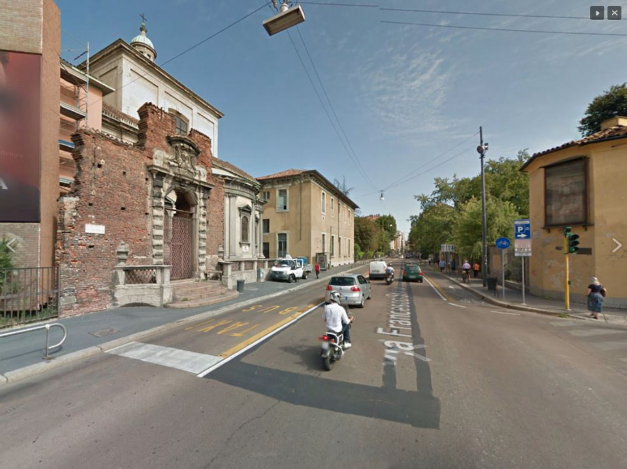 Esta é a Via Francesco Sforza como ela está atualmente. Imagem: Urbanfile/Divulgação