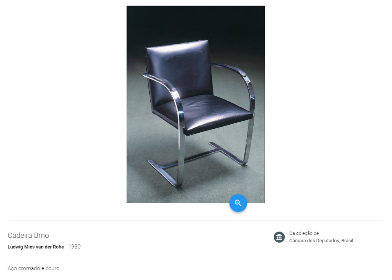 Outra obra de Ludwig Mies van der Rohe, desta vez datada de 1930.  A Cadeira Brno é produzida com aço cromado e couro e pode custar R$ 2 mil a unidade. Foto: Câmara dos Deputados/Reprodução
