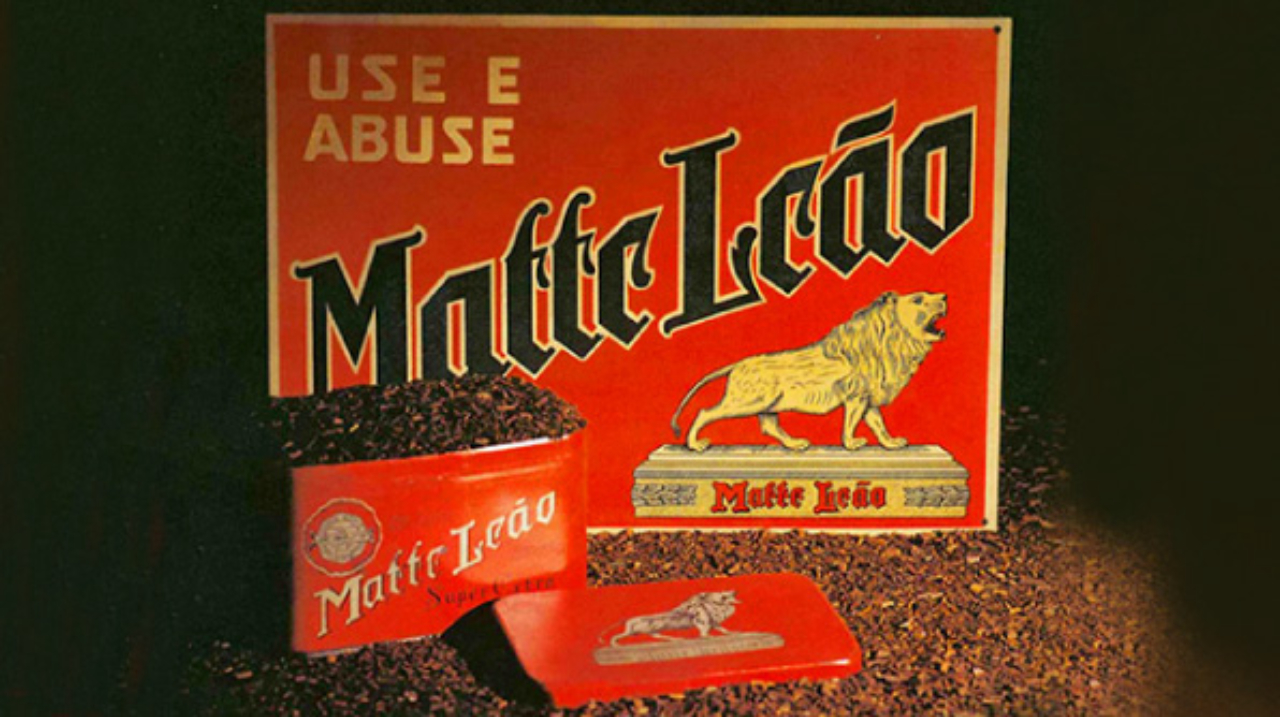 Antiga embalagem do Matte Leão. Foto: Leão Alimentos e Bebidas