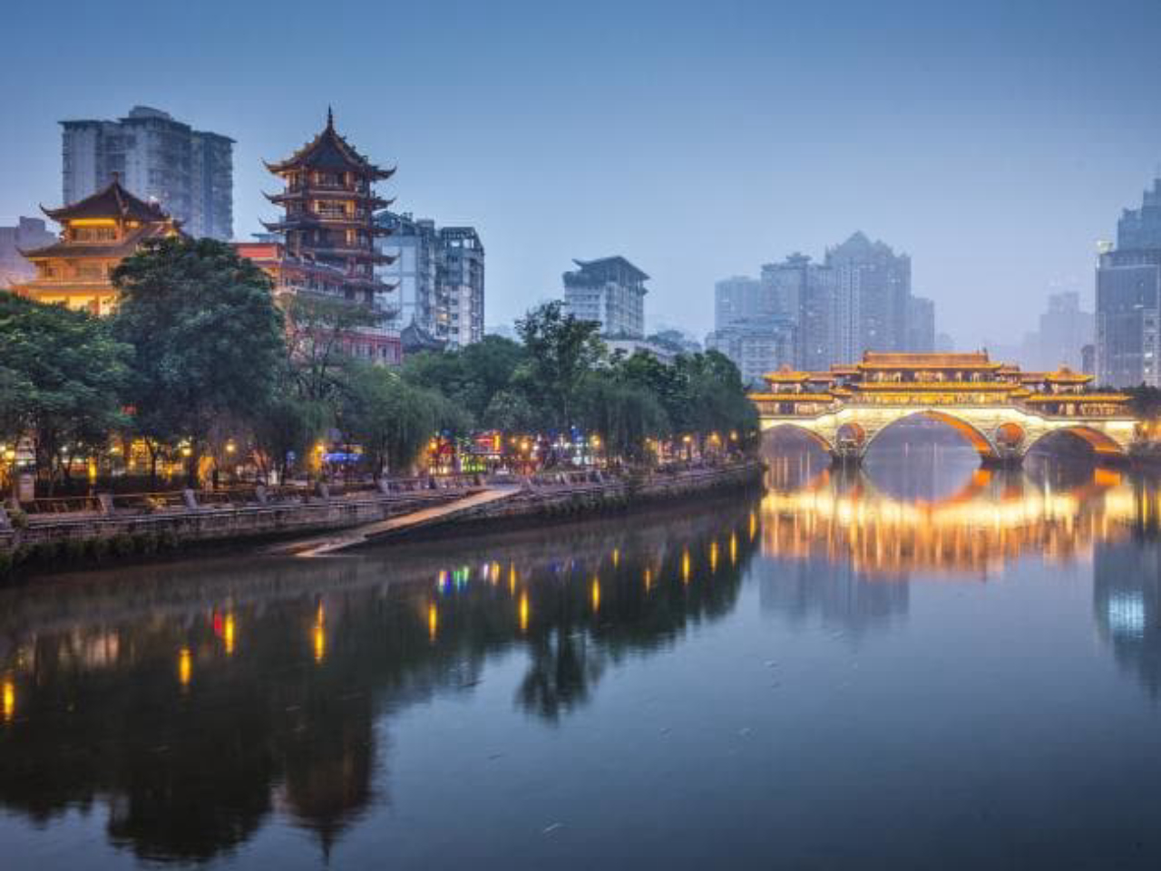 A cidade de Chegdu, no sudoeste da China, tem 14,45 milhões de habitantes. Foto: istock