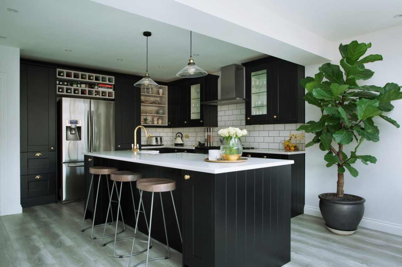 Black is on trend; especially in kitchens. MUST CREDIT: Fine House Studio/Houzz