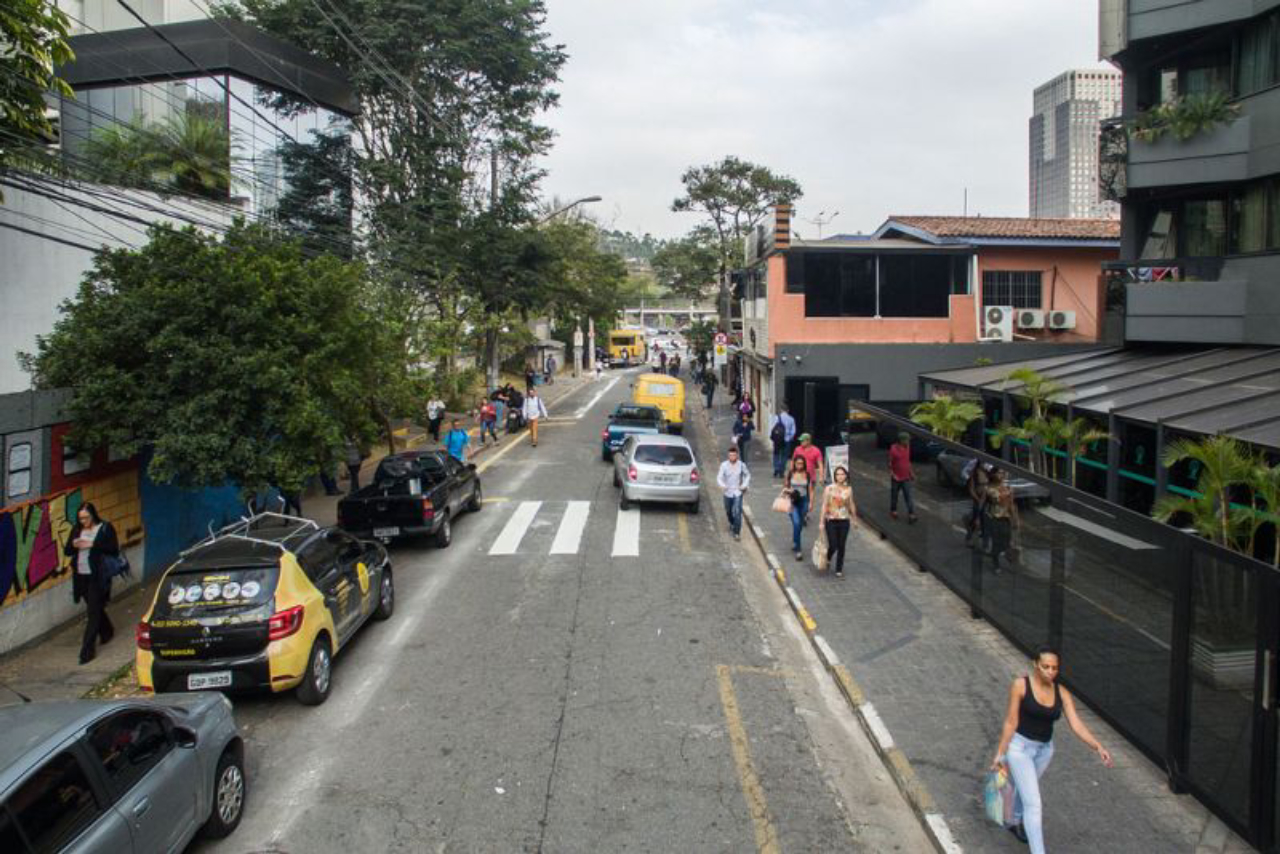 Rua Joel Carlos Borges antes da intervenção. Foto: Pedro Mascaro/ WRI Brasil
