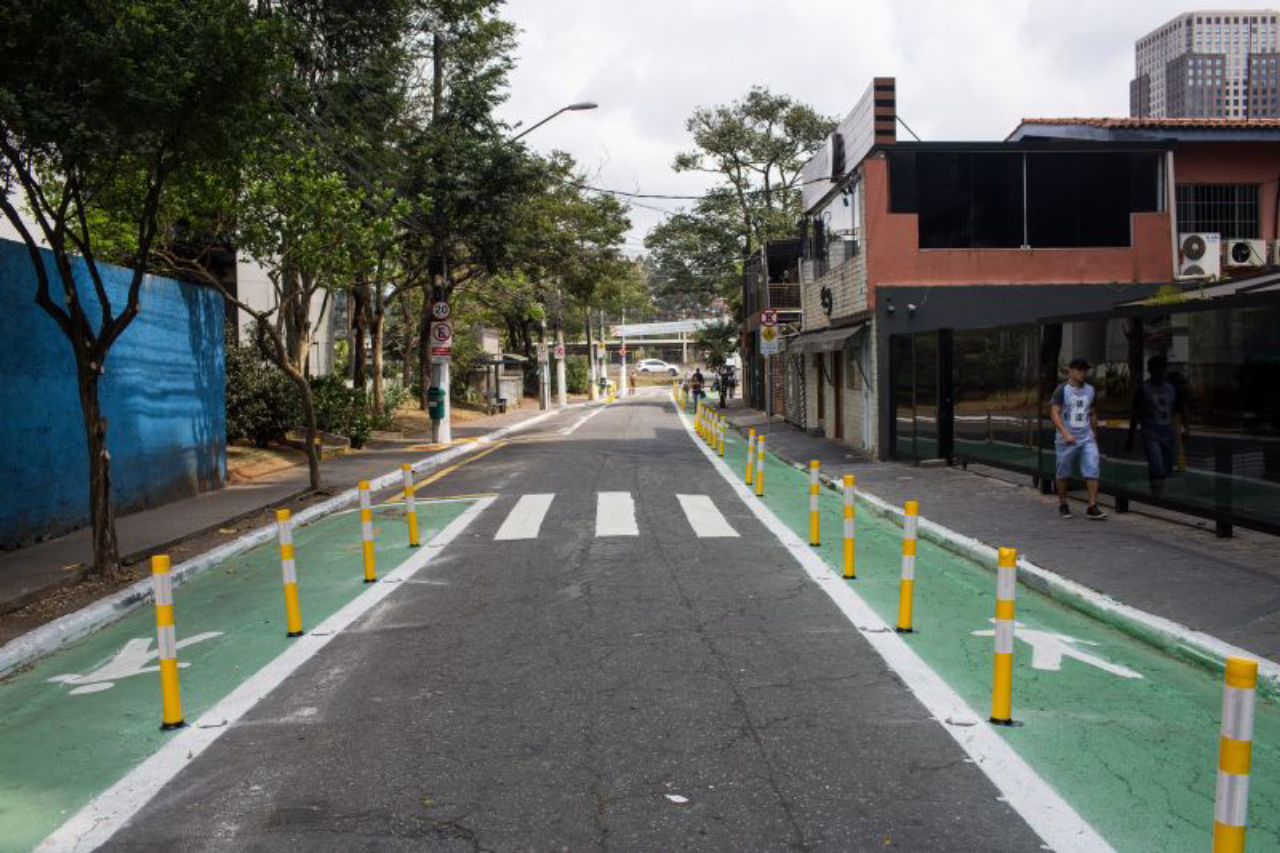 Rua Joel Carlos Borges depois da intervenção. Foto: Pedro Mascaro/ WRI Brasil