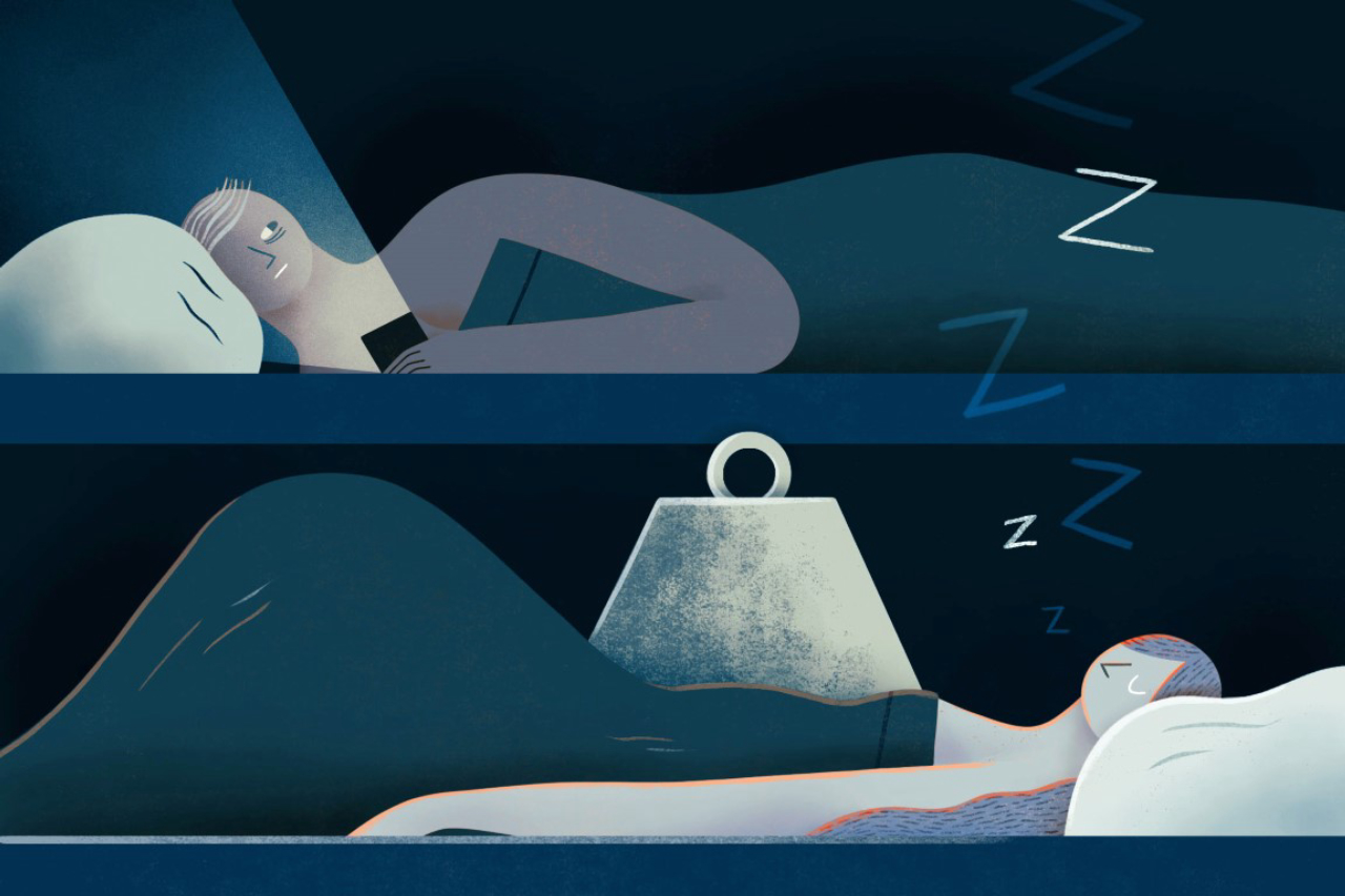 -- IMAGE MOVED IN ADVANCE AND NOT FOR USE - ONLINE OR IN PRINT - BEFORE SUNDAY, FEB. 24, 2019. -- Heavy bedding and other compression items designed to remedy sleeplessness have resonated, metaphorically and psychologically, as transitional objects for a population under stress. (Mark Conlan/The New York Times) --- NO SALES; FOR EDITORIAL USE ONLY WITH STORY SLUGGED BEDDING-GREEN-ART-LSPR-022619 BY PENELOPE GREEN. ALL OTHER USE PROHIBITED. --