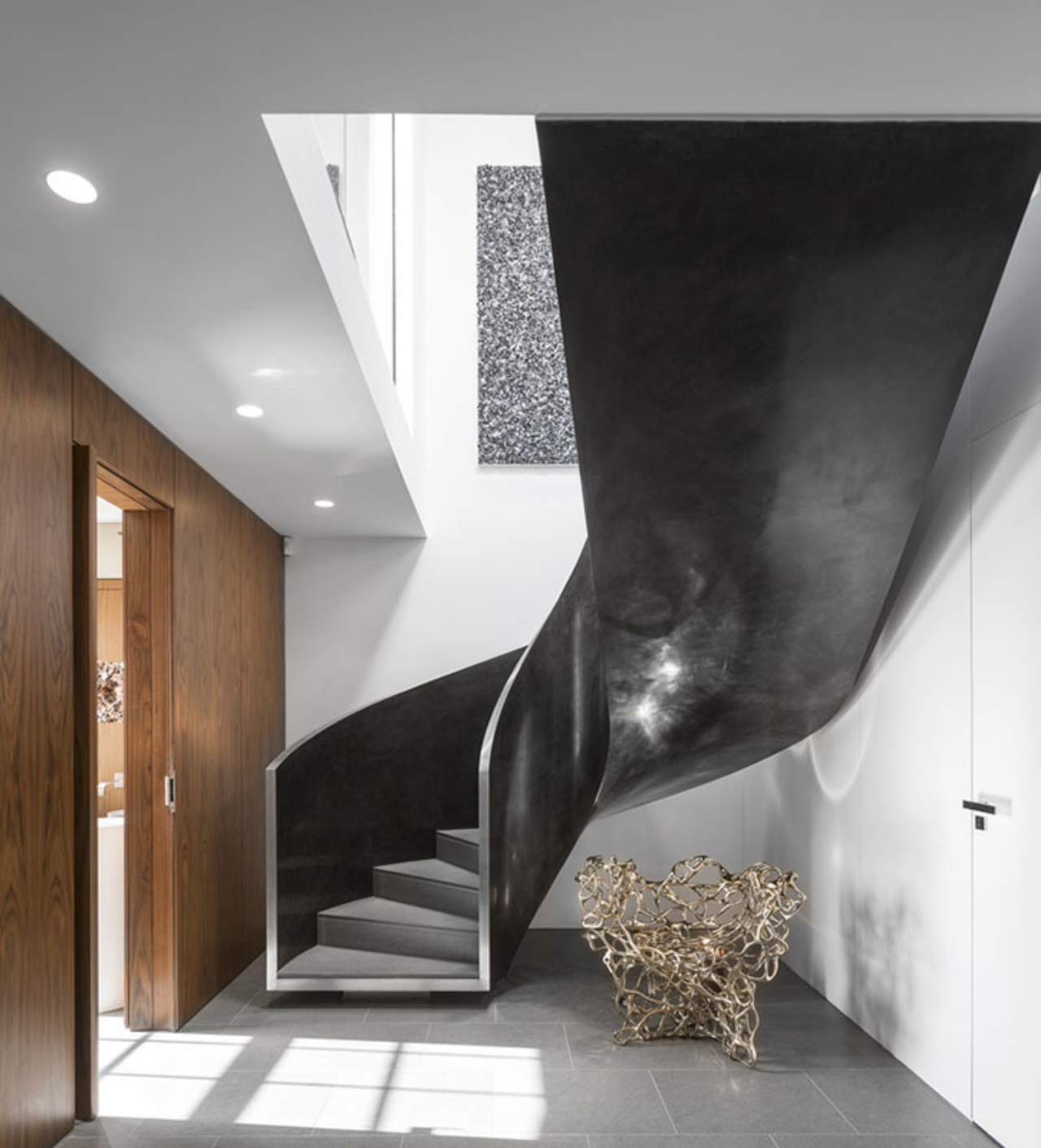 Escada de projeto em Londres vencedor do prêmio A'Design Award 2016. Foto: Fernando Guerra/Reprodução.