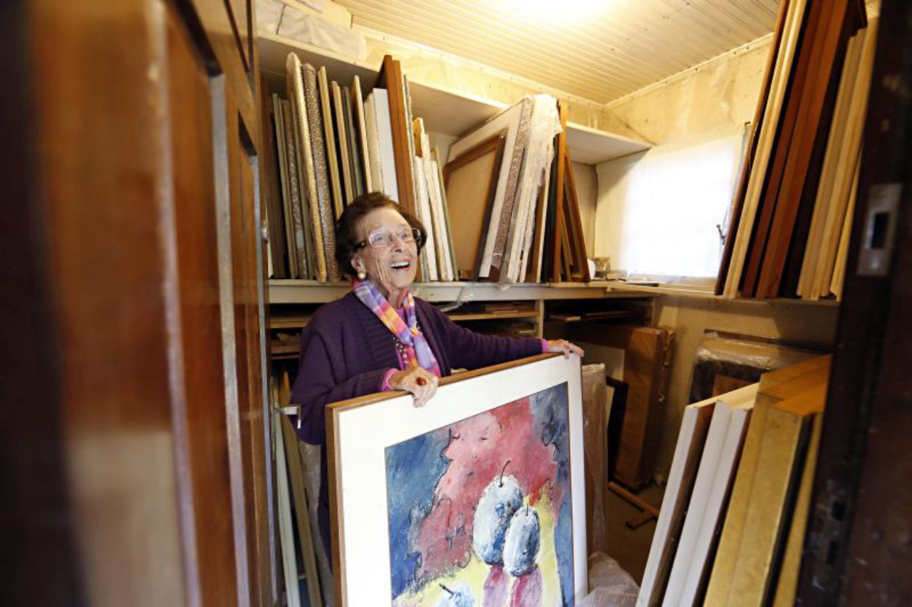 Prolífera, Ida Hannemann de Campos lotava quartos inteiros com seus quadros. Foto: Albari Rosa