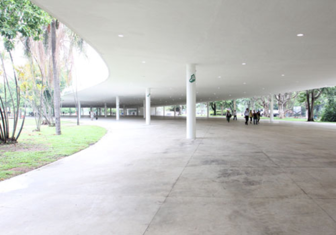 Marquise do Parque Ibirapuera, projetada por Oscar Niemeyer. Foto: Fábio Arantes/Prefeitura de São Paulo