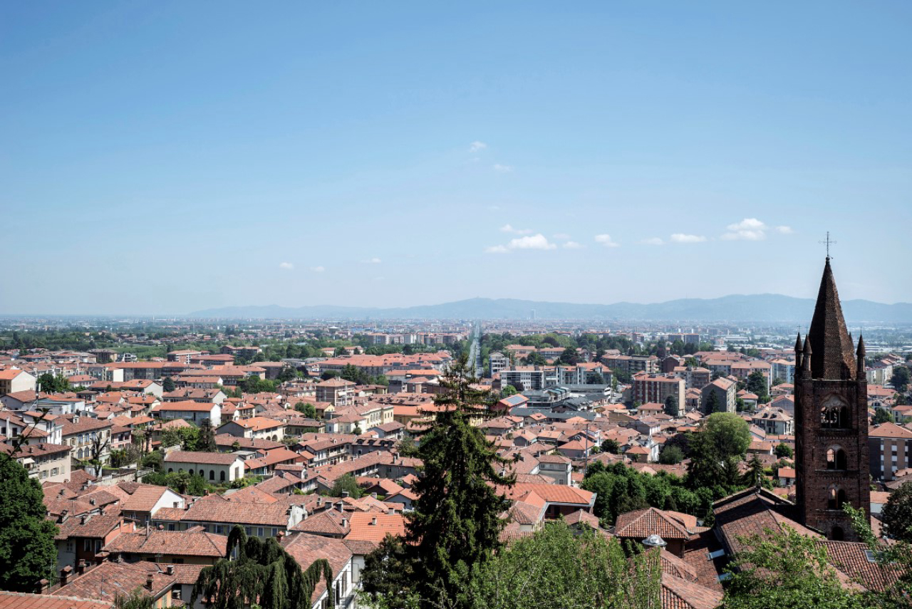 The view over Turin from the Castello di Rivoli Museum of Contemporary Art in Rivoli, Italy, May 1, 2019. Francesco Federico Cerruti’s villa isn't far from the museum, and most of his collection is housed there. (Alessandro Grassani/The New York Times)