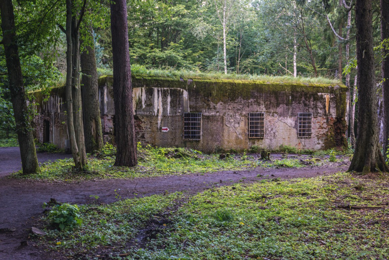 Building in so called Wolf's Lair, Hitler's bunkers complex during World War II in Gierloz, Poland