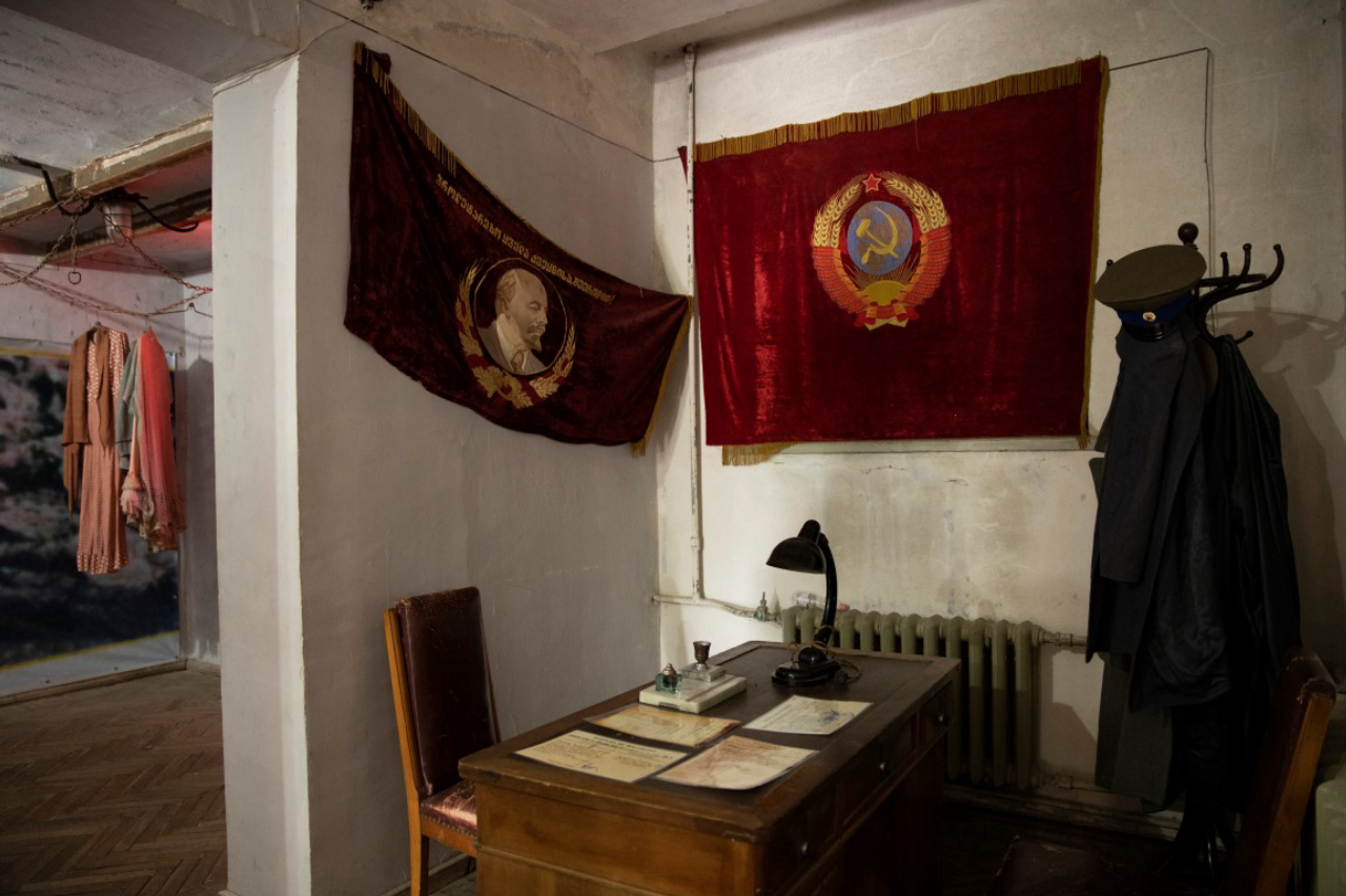 Memorabilia at the Joseph Stalin Museum, in the Soviet dictator's home town of Gori, Georgia, May 6, 2019. The tone throughout the museum is admiring, a stirring narrative about a poor kid who, against long odds soared to the heights of power. Omitted are his millions of victims. (Daro Sulakauri/The New York Times)
