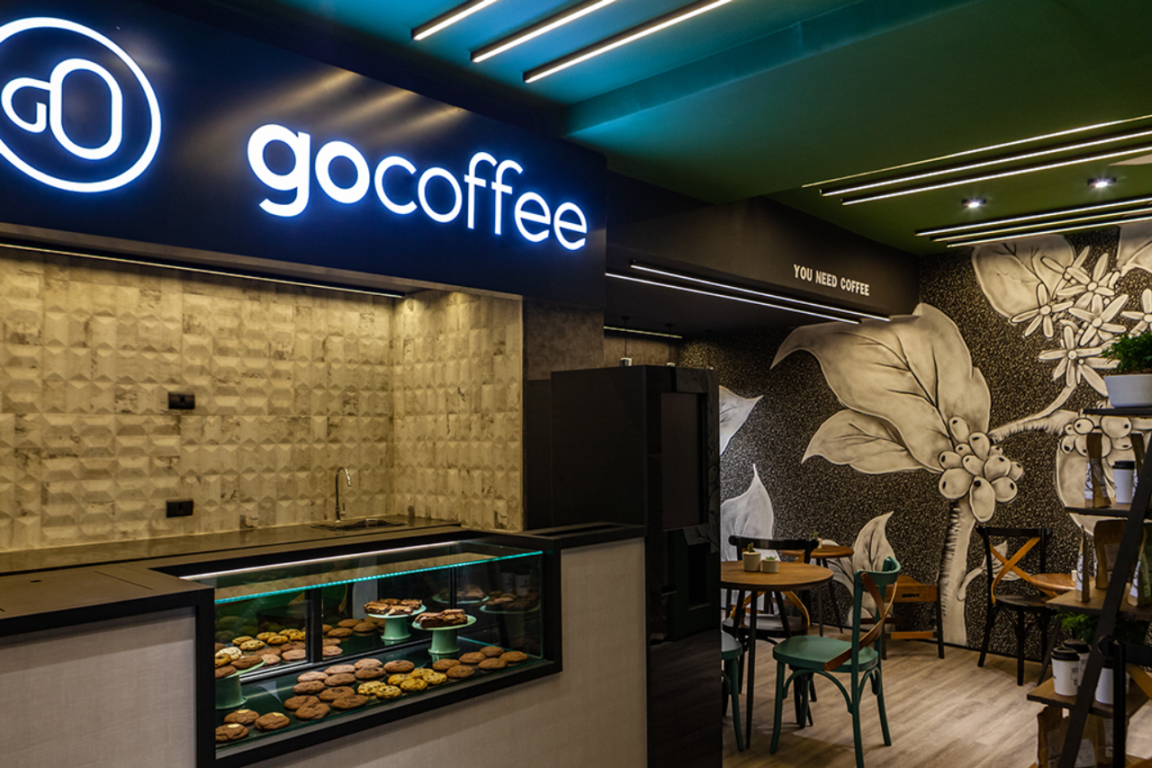 Projeto de cafeteria Go Coffee, para a mostrar Morar mais por menos 2019. Foto: Daniel Sorrentino / divulgação.