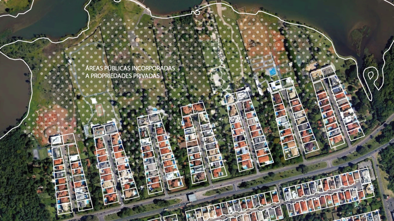 Loteamento em Brasília. Imagem baseada no dados georreferenciados da SEGETH. 