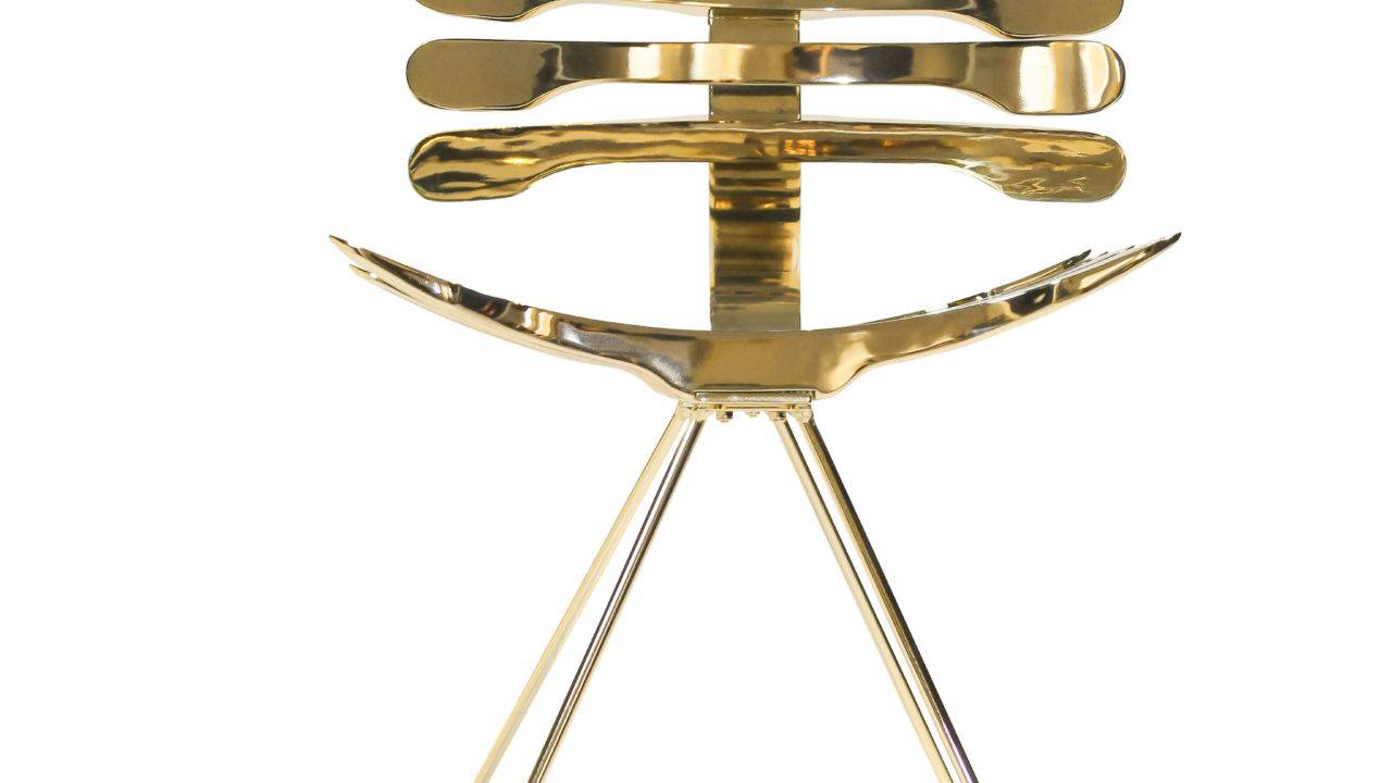  &nbsp;Cadeira Esqueleto, uma das peças mais famosas do designer, em nova cor, que será lançada oficialmente em 2021. Foto: Divulgação 
