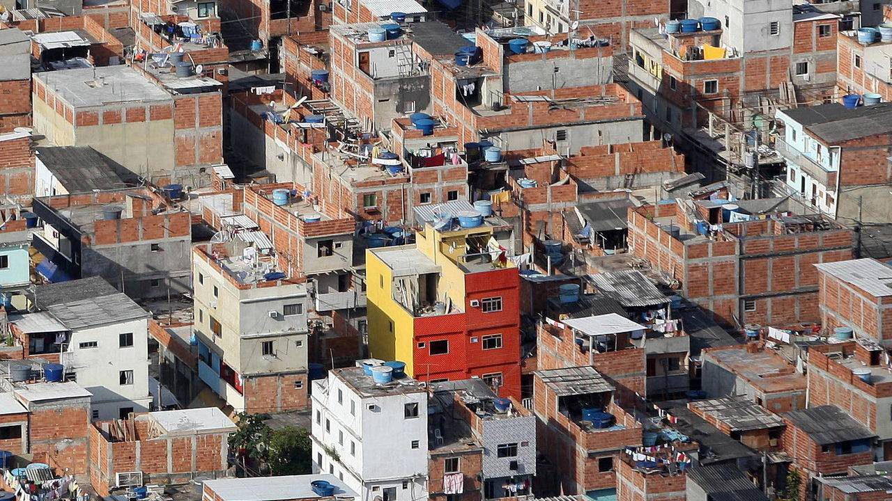 Vista aérea da favela de Rio das Pedras, no Rio de Janeiro. 