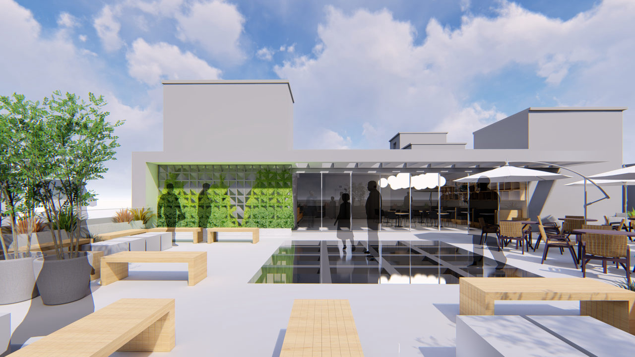 Terraço do Novo Escher será destinado para o setor gastronômico. Imagem: Ippuc. 