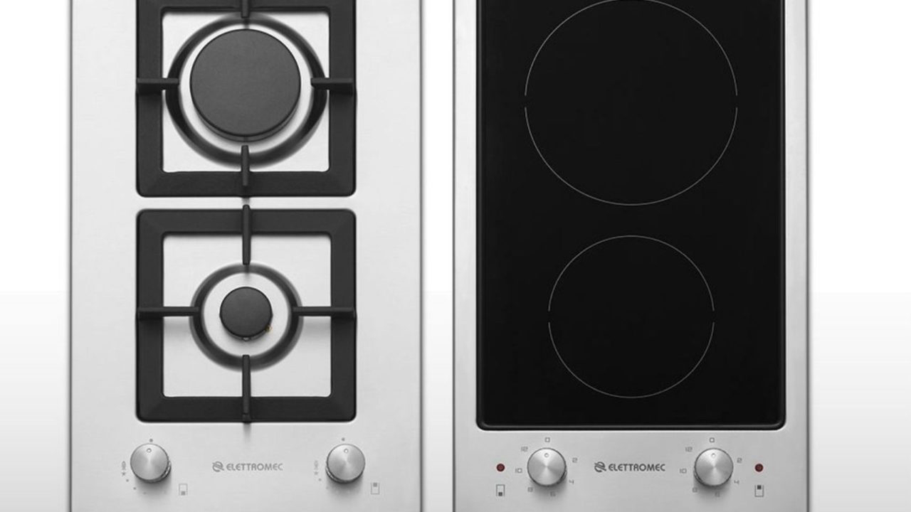 Cooktops modulares da linha Dominós. 