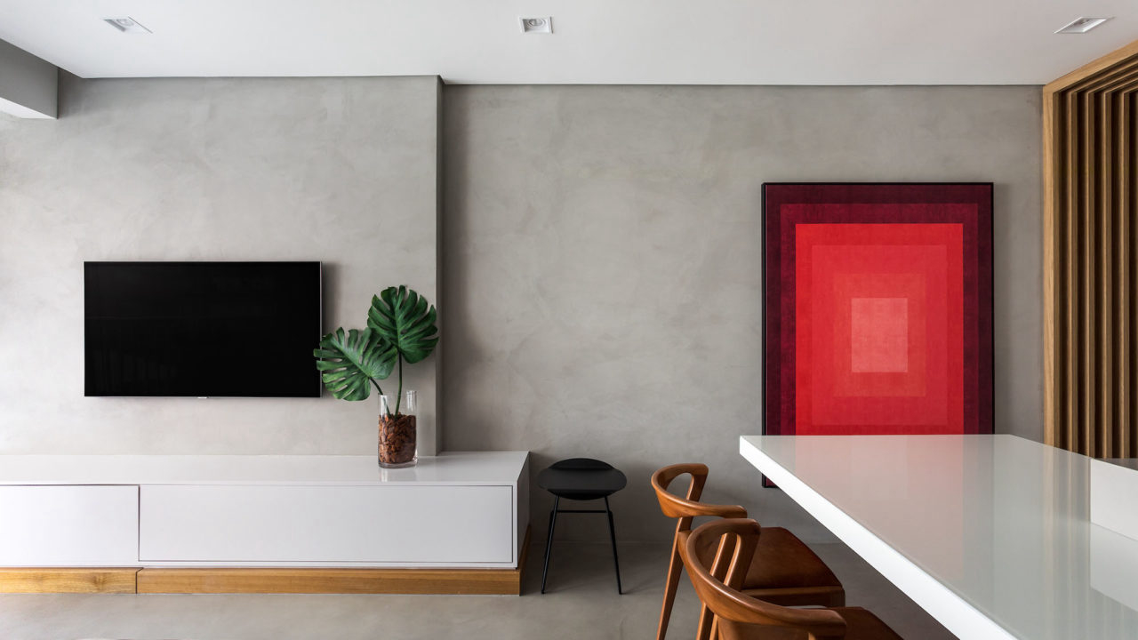 Projeto assinado pelo escritório Unic Arquitetura tem paleta neutra e estilo minimalista.