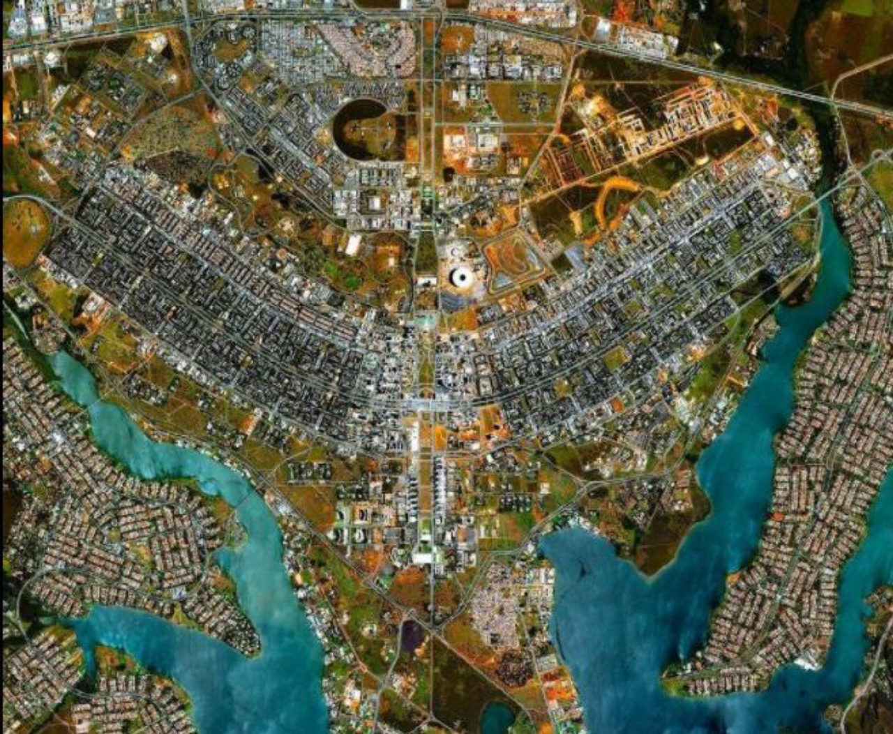 Vista aérea de Brasília.