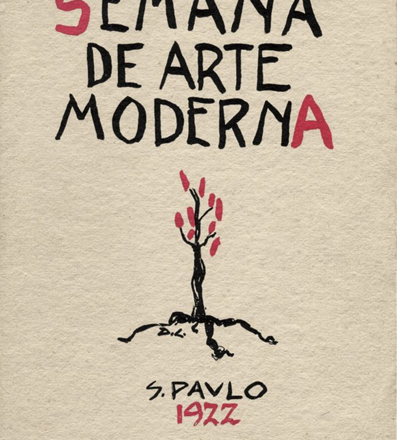 Cartaz  da Semana de Arte Moderna de1922 feito pelo artista Di Cavalcanti.
