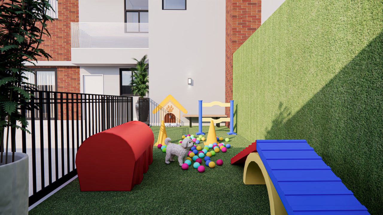  O Terrasse Accueillant oferece espaço exclusivo para os pets, garantindo diversão em um ambiente seguro